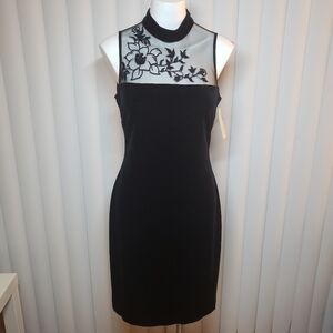 Evan-Picone sequined black dress